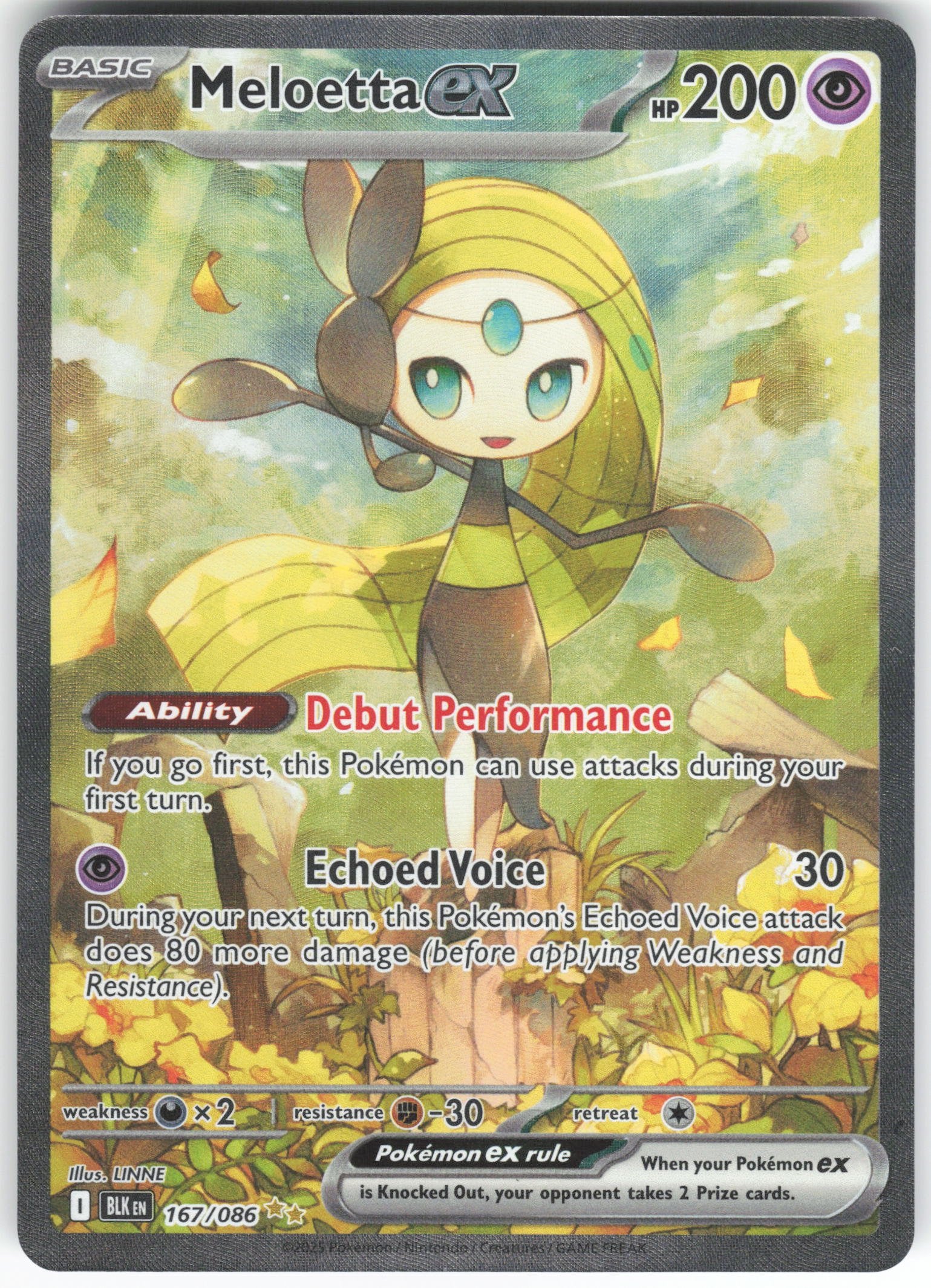 Meloetta ex - Special Illustration Rare SV: Black Bolt 167/086 NM