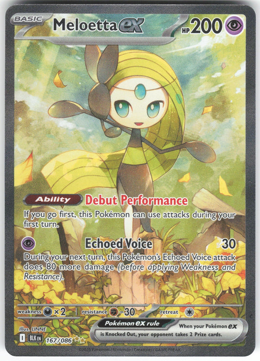 Meloetta ex - Special Illustration Rare SV: Black Bolt 167/086 NM