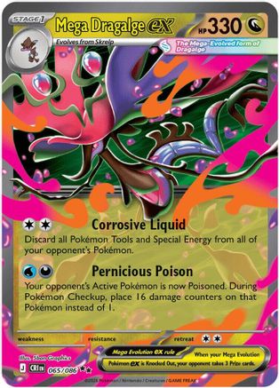 Mega Dragalge ex 065/086 Double Rare Chaos Rising Holo NM/M
