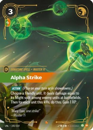 Alpha Strike 192/219 Epic Unleashed NM/M