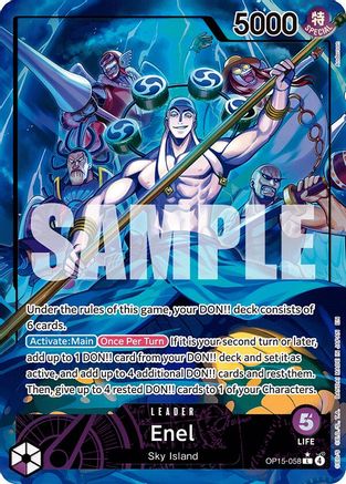 Enel (Alternate Art) OP15-058 Leader Adventure on Kami's Island NM/M