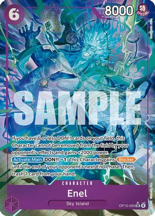 Enel (Alternate Art) OP15-060 Super Rare Adventure on Kami's Island NM/M