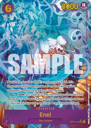 Enel (Alternate Art) OP15-118 Secret Rare Adventure on Kami's Island NM/M