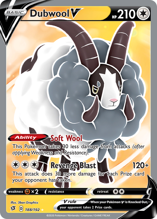 Dubwool V 188/192 Ultra Rare Rebel Clash NM/M
