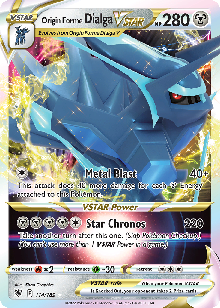 Origin Forme Dialga VSTAR 114/189 VSTAR Rare Astral Radiance Holo NM/M