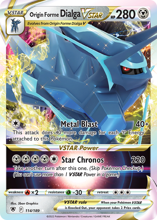 Origin Forme Dialga VSTAR 114/189 VSTAR Rare Astral Radiance Holo NM/M