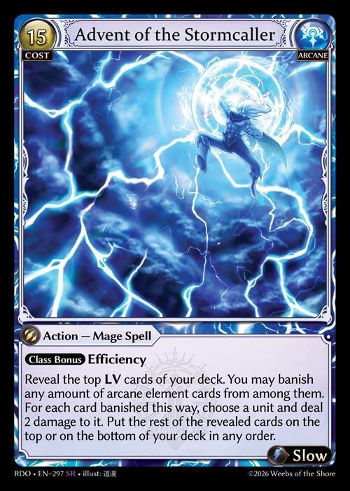 Advent of the Stormcaller 297 Super Rare Radiant Origins NM