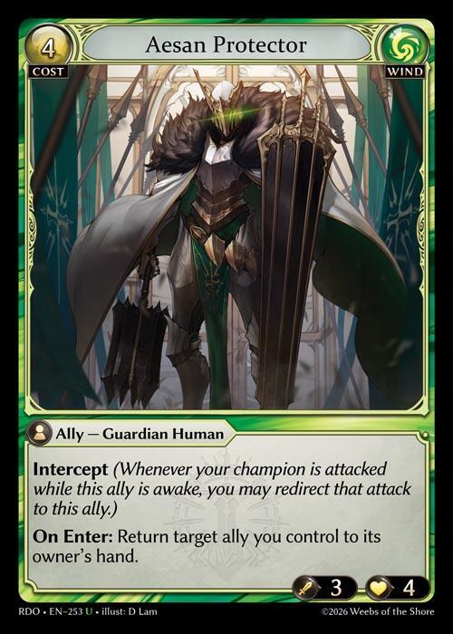 Aesan Protector 253 Uncommon Radiant Origins NM