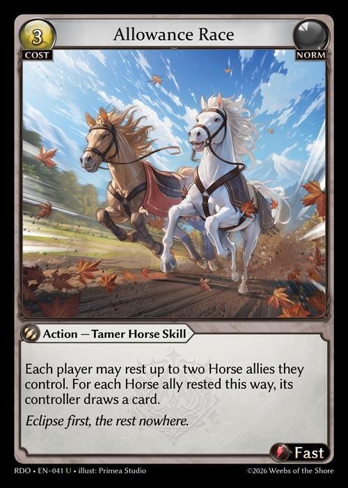 Allowance Race 041 Uncommon Radiant Origins NM