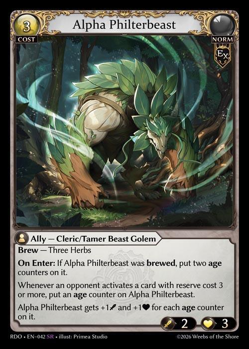 Alpha Philterbeast 042 Super Rare Radiant Origins NM