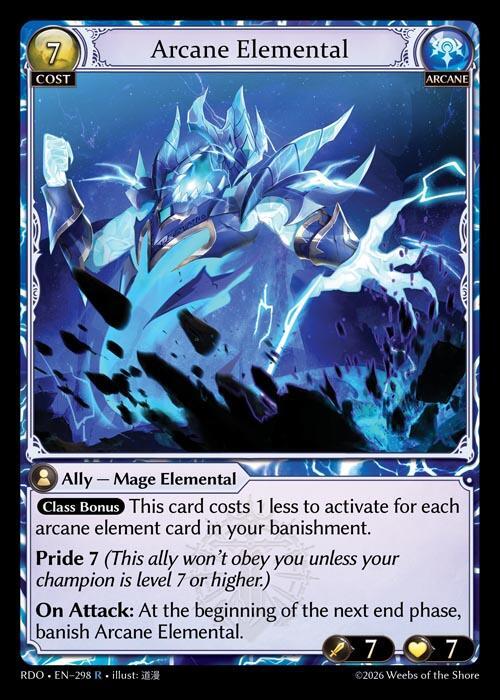 Arcane Elemental 298 Rare Radiant Origins NM