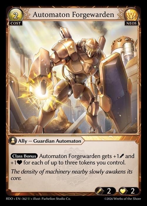 Automaton Forgewarden 362 Uncommon Radiant Origins NM