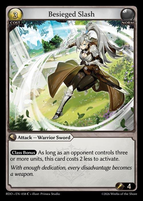 Besieged Slash 058 Common Radiant Origins NM