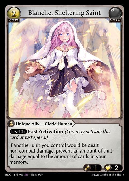 Blanche, Sheltering Saint 060 Super Rare Radiant Origins NM