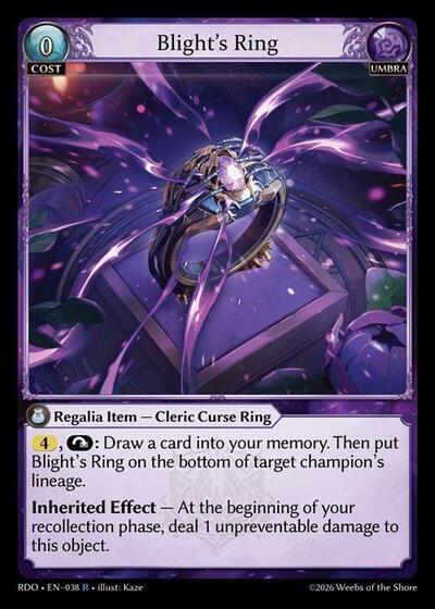 Blight's Ring 038 Rare Radiant Origins NM