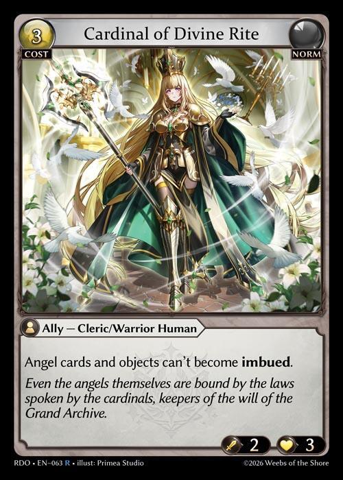 Cardinal of Divine Rite 063 Rare Radiant Origins NM