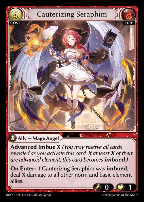 Cauterizing Seraphim 174 Super Rare Radiant Origins NM