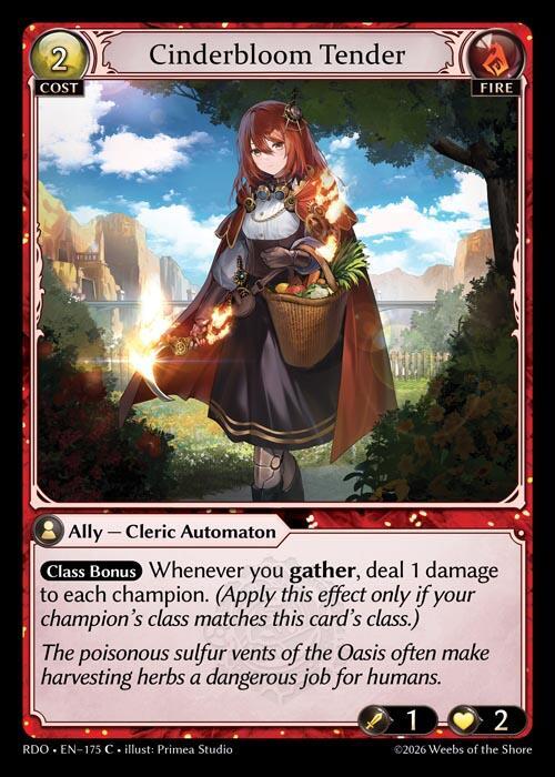 Cinderbloom Tender 175 Common Radiant Origins NM