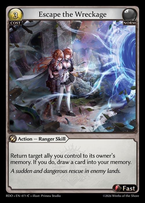 Escape the Wreckage 071 Common Radiant Origins NM