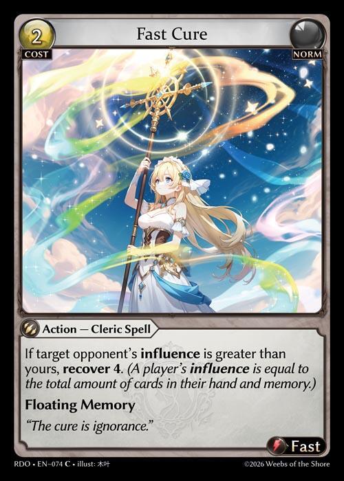 Fast Cure 074 Common Radiant Origins NM