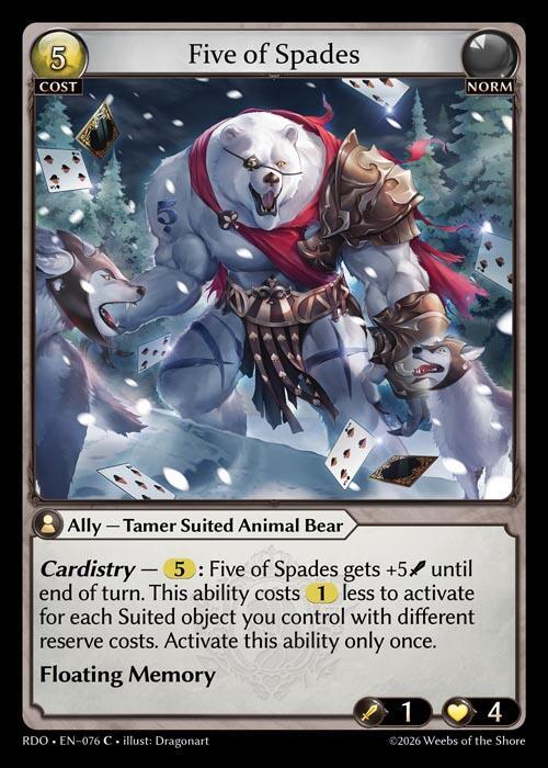 Five of Spades 076 Common Radiant Origins NM