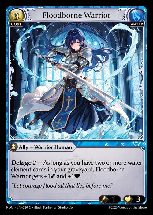 Floodborne Warrior 220 Common Radiant Origins NM