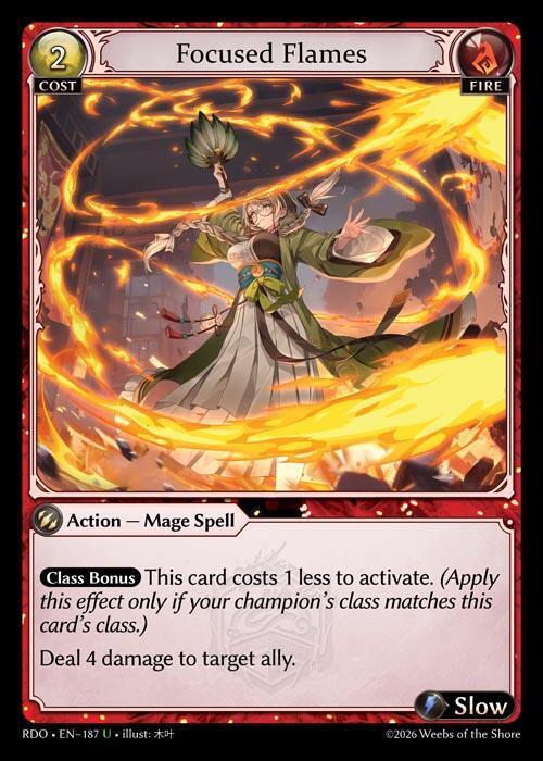 Focused Flames 187 Uncommon Radiant Origins NM