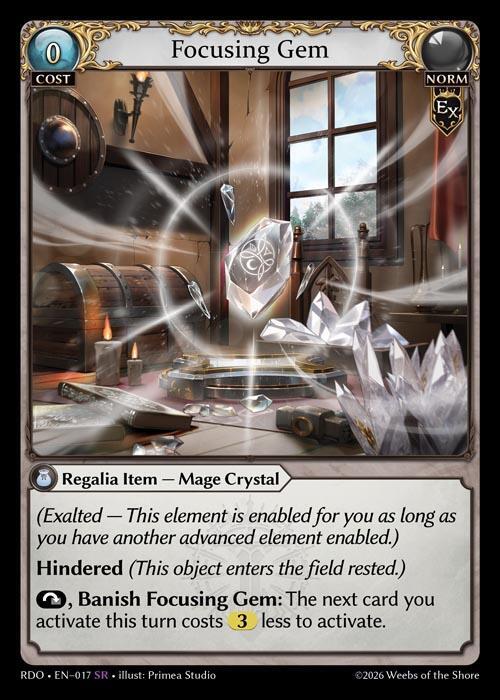 Focusing Gem 017 Super Rare Radiant Origins NM