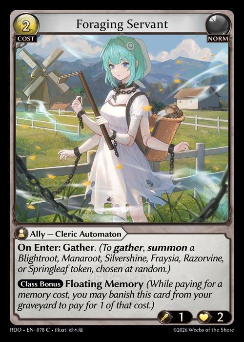 Foraging Servant 078 Common Radiant Origins NM