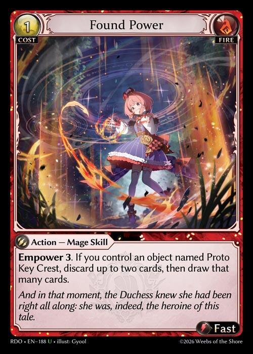 Found Power 188 Uncommon Radiant Origins NM