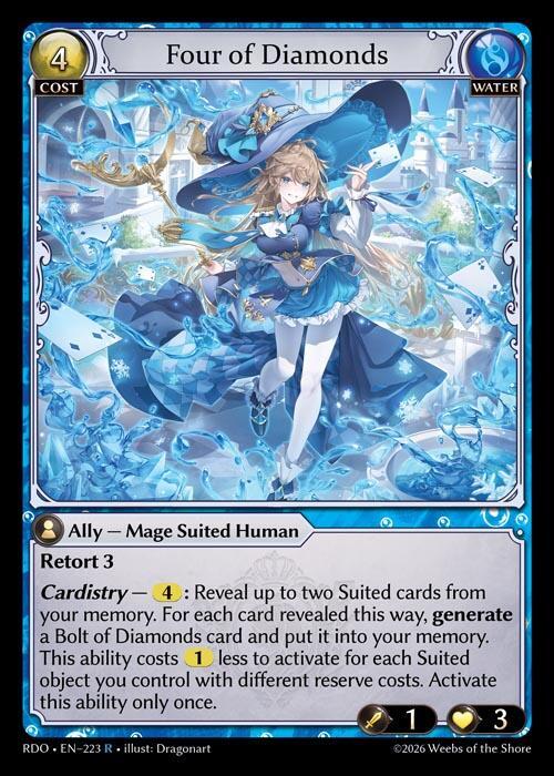 Four of Diamonds 223 Rare Radiant Origins NM