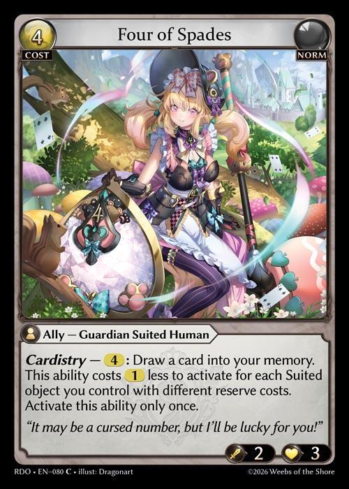 Four of Spades 080 Common Radiant Origins NM