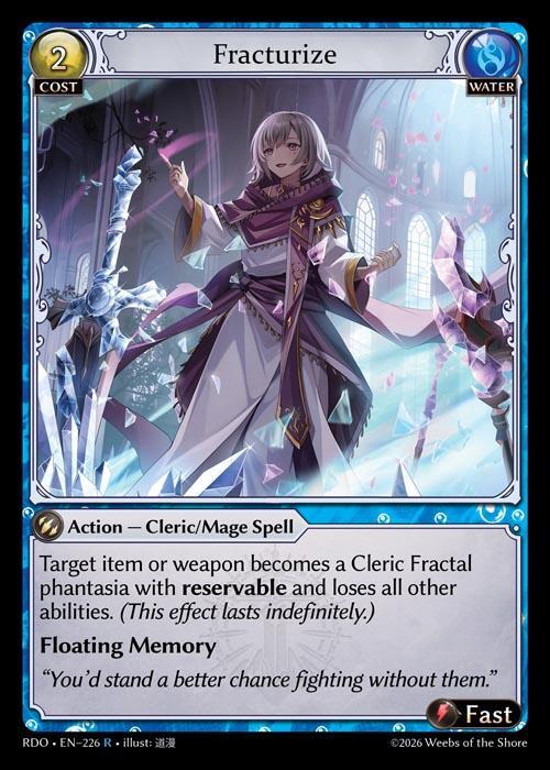 Fracturize 226 Rare Radiant Origins NM