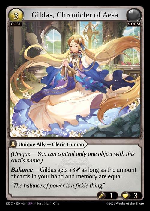 Gildas, Chronicler of Aesa 084 Super Rare Radiant Origins NM