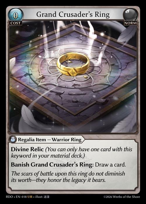 Grand Crusader's Ring 018 Ultra Rare Radiant Origins NM