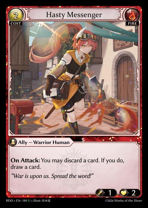 Hasty Messenger 189 Uncommon Radiant Origins NM