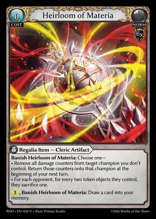 Heirloom of Materia 020 Rare Radiant Origins NM