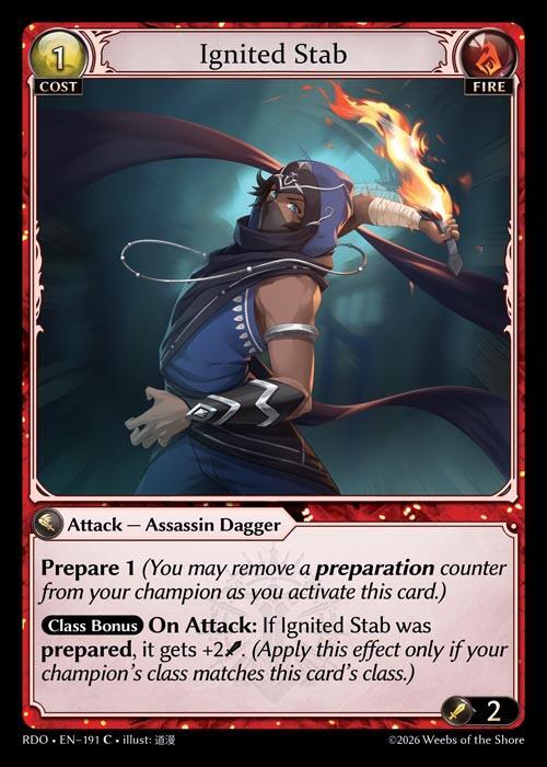 Ignited Stab 191 Common Radiant Origins NM