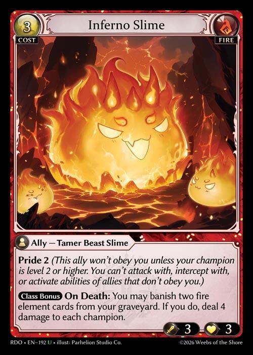 Inferno Slime 192 Uncommon Radiant Origins NM