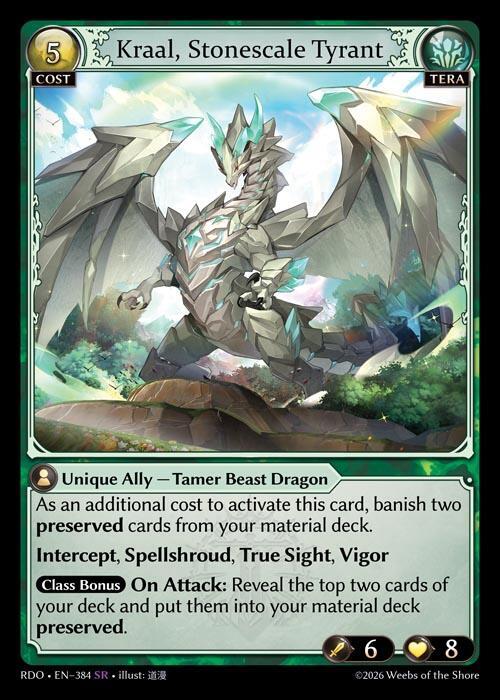 Kraal, Stonescale Tyrant 384 Super Rare Radiant Origins NM