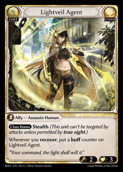 Lightveil Agent 353 Uncommon Radiant Origins NM