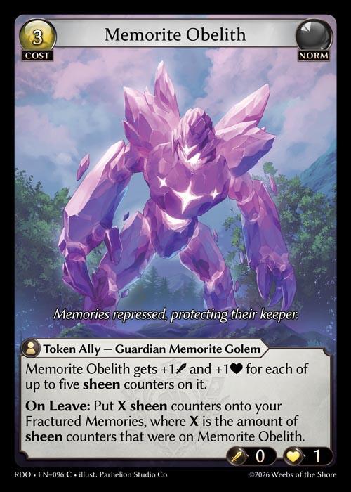 Memorite Obelith 096 Common Radiant Origins NM