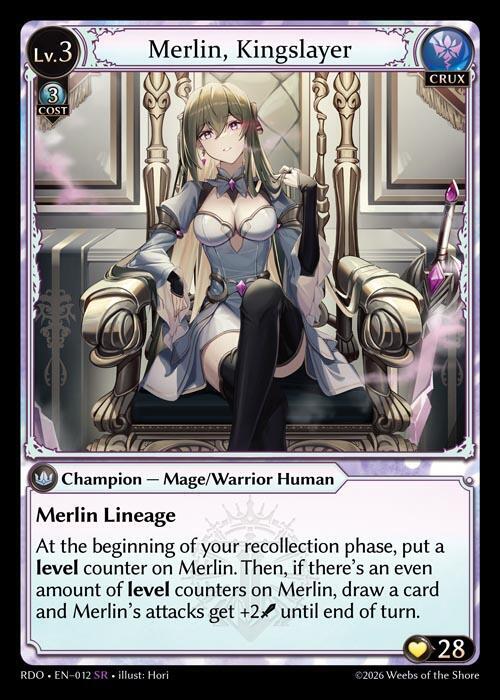 Merlin, Kingslayer 012 Super Rare Radiant Origins NM