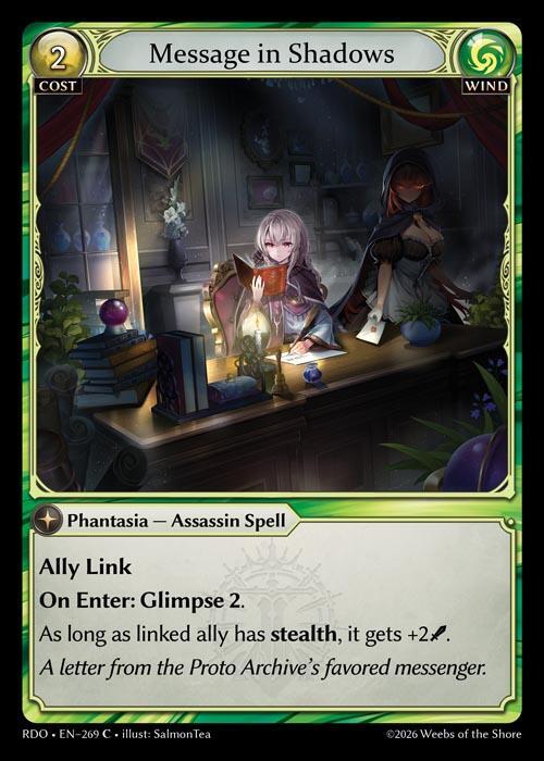 Message in Shadows 269 Common Radiant Origins NM