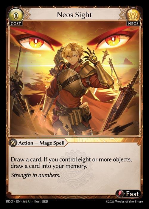 Neos Sight 366 Uncommon Radiant Origins NM