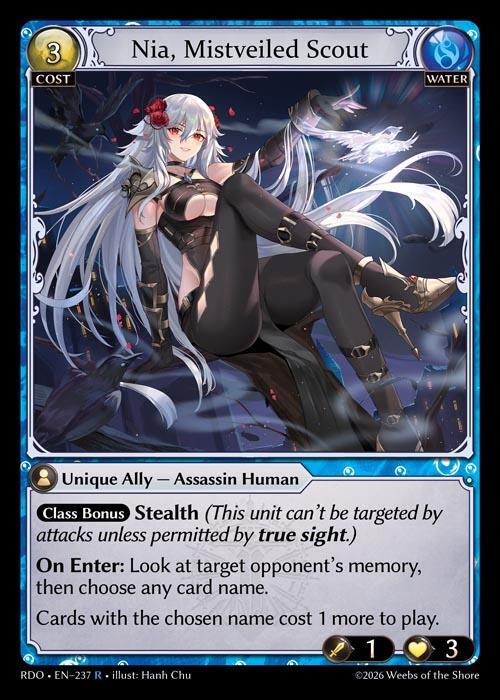 Nia, Mistveiled Scout 237 Rare Radiant Origins NM