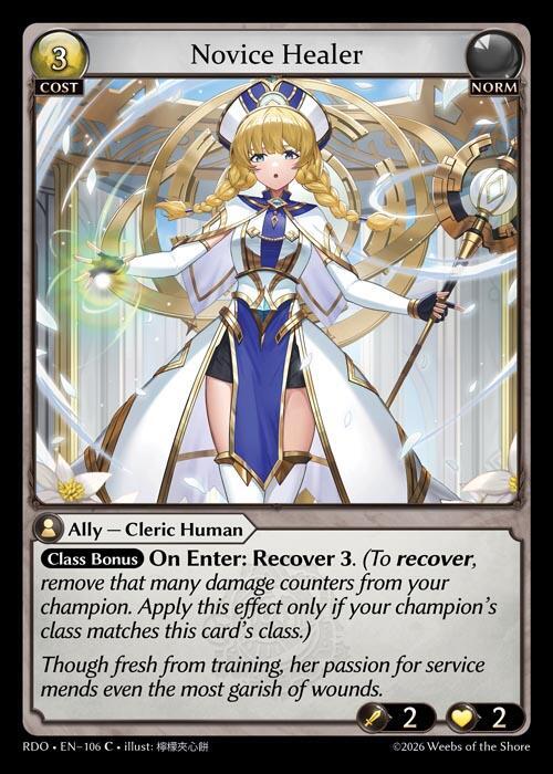 Novice Healer 106 Common Radiant Origins NM