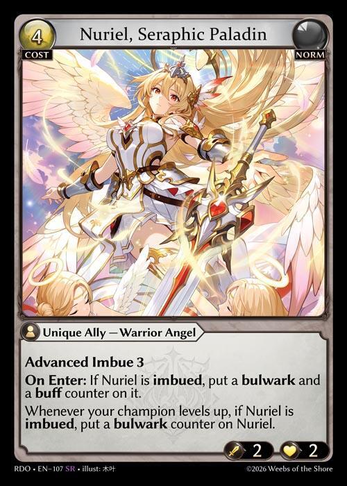 Nuriel, Seraphic Paladin 107 Super Rare Radiant Origins NM