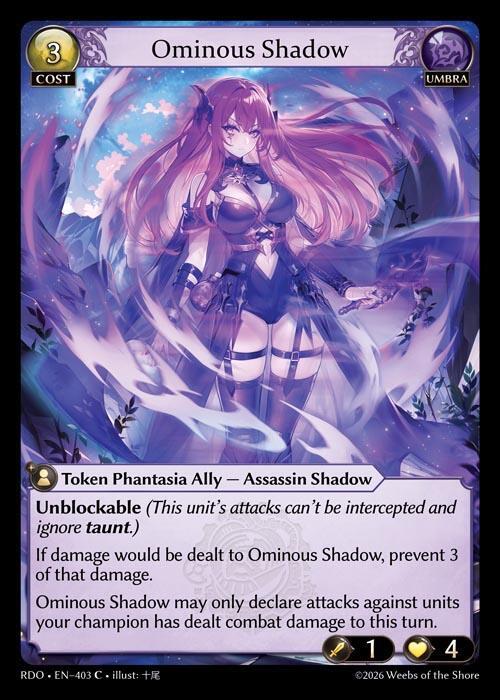 Ominous Shadow 403 Common Radiant Origins NM
