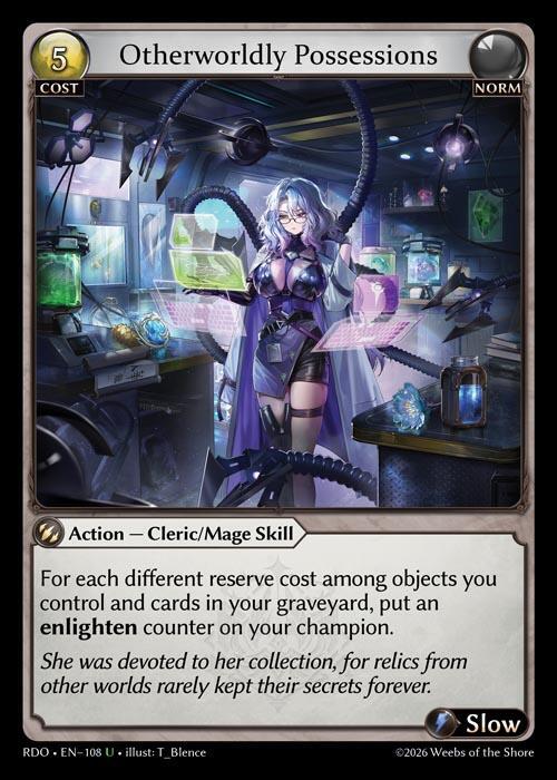 Otherworldly Possessions 108 Uncommon Radiant Origins NM